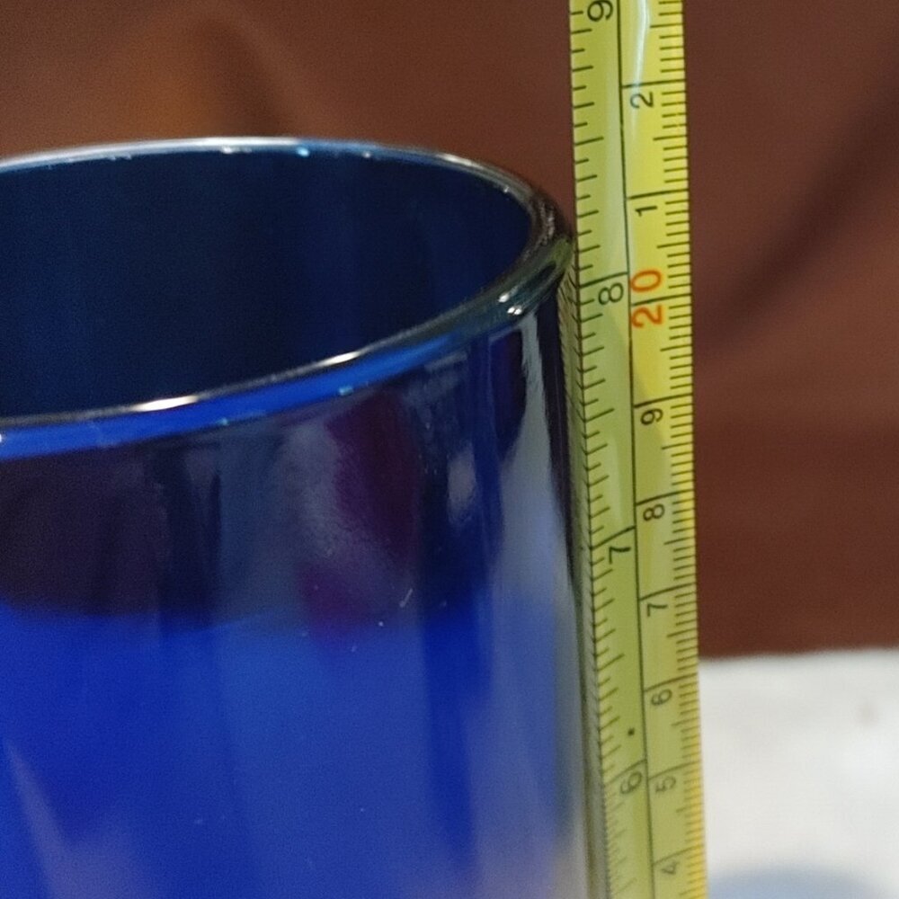 Vintage Cobalt Blue Beer Stein/Mug Glass Paneled - Picture 6 of 7